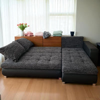 Reversible L-Shape Corner Sofa Bed | Double Storage + Built-in Mattress