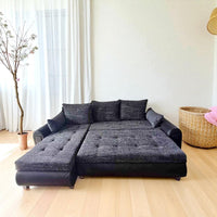 Reversible L-Shape Corner Sofa Bed | Double Storage + Built-in Mattress