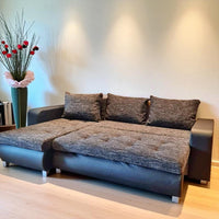 Reversible L-Shape Corner Sofa Bed | Double Storage + Built-in Mattress