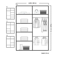 BATUMI SLIDING WARDROBE 120/150cm/180cm/203cm