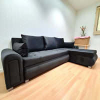 Reversible L-Shape Corner Sofa Bed | Double Storage + Built-in Mattress
