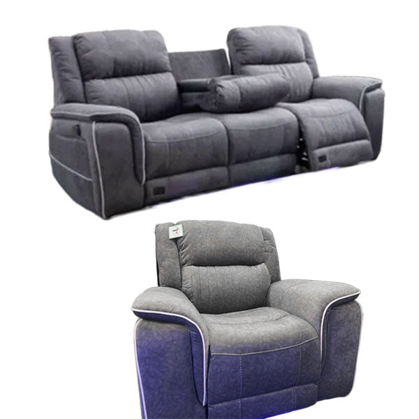 Hannah Micro Fibre Electric Recliner Sofa 3+2 Seater