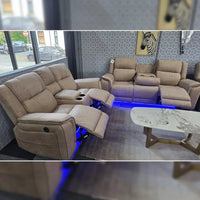 Hannah Micro Fibre Electric Recliner Sofa 3+2 Seater