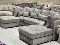 Belgravia U-Shape Sofa - Platinum Alaska Fabric