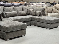 Belgravia U-Shape Sofa - Platinum Alaska Fabric