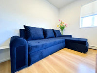 Reversible L-Shape Corner Sofa Bed | Double Storage + Built-in Mattress