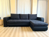 Reversible L-Shape Corner Sofa Bed | Double Storage + Built-in Mattress