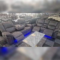 Berlin Fabric Electric Recliner Sofa 3+2 Seater