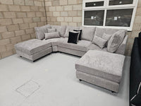 Premium U-Shaped Sofa – High Back Cushions in Teddy Boucle