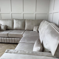 Layla Corner Sofa – Velvet Sofa in Multiple Colours