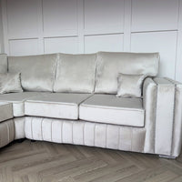 Layla Corner Sofa – Velvet Sofa in Multiple Colours
