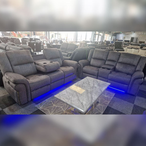 Berlin Fabric Electric Recliner Sofa 3+2 Seater