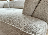 Cannes U shape corner cinema sofa Boucle fabric