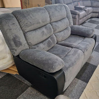 Rio Grey Cord Fabric Recliner Sofa Set – 3+2 Seater