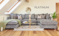 Bishop U-Shape Corner Sofa – Grey Chenille Fabric