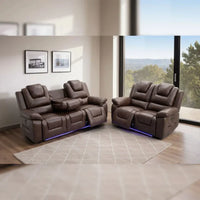 Oxford Leather Electric Recliner Sofa 3+2 Seater