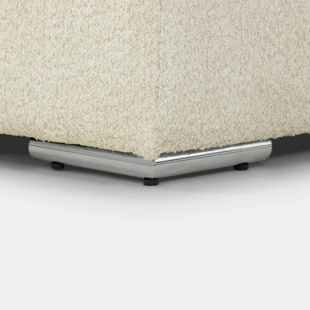 U Shape Boucle Beige Corner Sofa