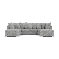 Bishop U-Shape Kensigton Scatter Back Moveable Footstools Rolled Arms Sofa