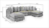 Bishop U-Shape Sofa /Corner Sofa in Truffle