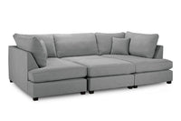 Mini U-Shape High Back Plush Velvet Sofa