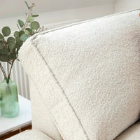 U Shape Boucle Beige Corner Sofa