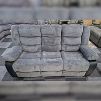 Rio Grey Cord Fabric Recliner Sofa Set – 3+2 Seater