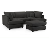 U-Shaped Cinema Sofa Bed – Plush  Fabric