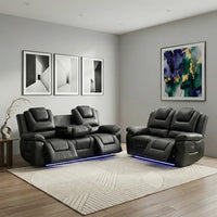 Oxford Leather Electric Recliner Sofa 3+2 Seater