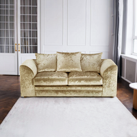 Dylan Luxury Crush Velvet 2-Seater Sofa - Modern Living Room Furniture