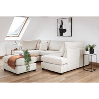 U-Shaped Cinema Sofa Bed – Plush  Fabric