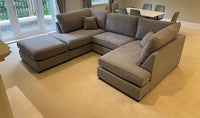 Carnaby Small U Shape Sofa l MINK NAPLE FABRIC