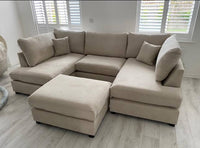 Carnaby Small U Shape Sofa with Footstool