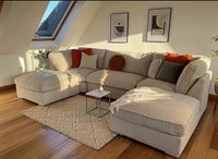 New U-Shaped Sofa – Teddy Bear Fabric |