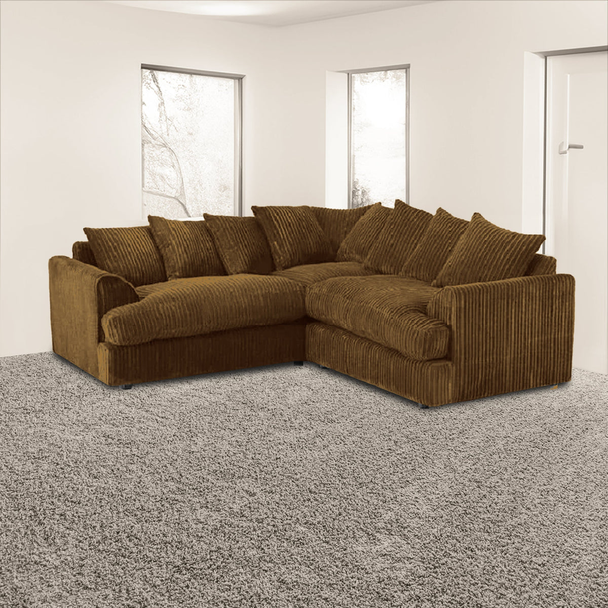 Liverpool Jumbo 5 Seater Wide Armrests With Footstool High quality Fabric Sofa