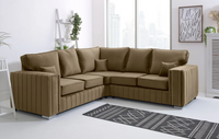 Layla Corner Sofa – Velvet Sofa in Multiple Colours