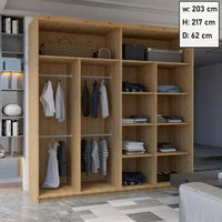JAMAJKA SLIDING WARDROBE BLACK 150cm/203cm