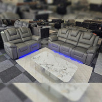Oxford Leather Electric Recliner Sofa 3+2 Seater