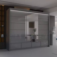 HIGH GLOSS SYCYLIA WARDROBE 150-208-255CM