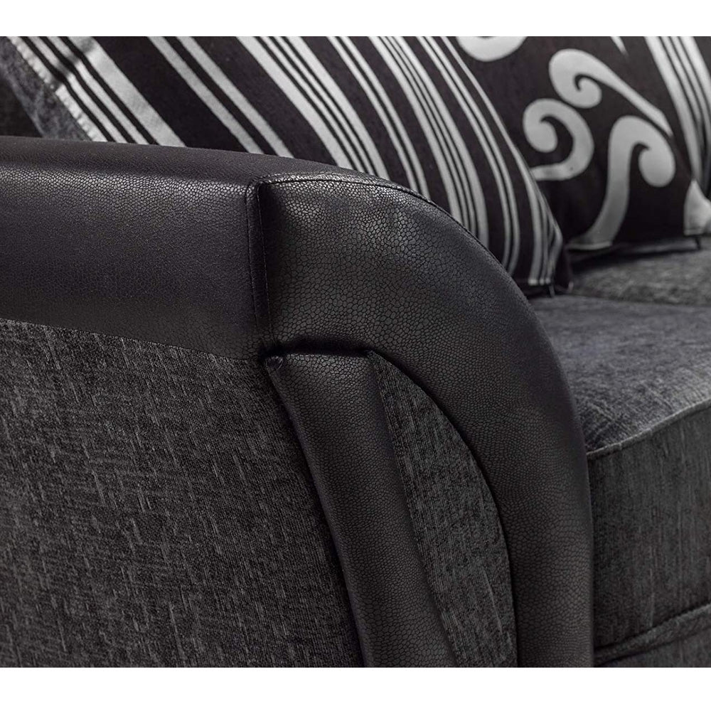 Shannon Fabric & Leather 3+2 Sofa Set