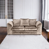 Dylan Luxury Crush Velvet 2-Seater Sofa - Modern Living Room Furniture