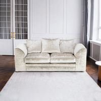 Dylan Luxury Crush Velvet 2-Seater Sofa - Modern Living Room Furniture