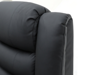 Roma 3+2 Leather Recliner Sofa Set – Black