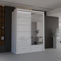 HIGH GLOSS SYCYLIA WARDROBE 150-208-255CM