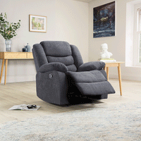 Fabric Recliner Sofa Arm Chair Grey