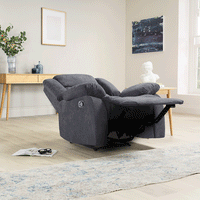 Fabric Recliner Sofa Arm Chair Grey