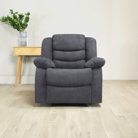 Fabric Recliner Sofa Arm Chair Grey