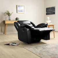 Roma Leather Recliner Sofa Arm Chair (Black/Grey/Brown)