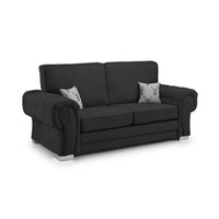 Verona 3+2 Seater Sofa Set – Full Back, Black