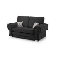 Verona 3+2 Seater Sofa Set – Full Back, Black