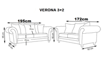 Verona 2-Seater High-Back Sofa - Stylish and Comfortable Living Room Seating